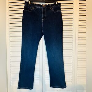 💥 Gloria Vanderbilt Woman’s 8P Dark Blue Straight-Leg Jeans Vintage Denim EUC